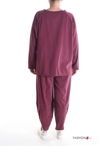 long sleeve crew neck Cotton Sports set with pockets with elastic - ph 2