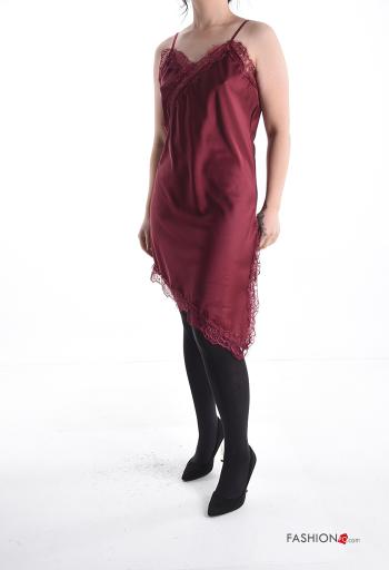 Sottoveste asimmetrico pizzo raso