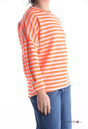 Maglietta a manica lunga in Cotone maniche lunghe Fantasia righe - ph 3