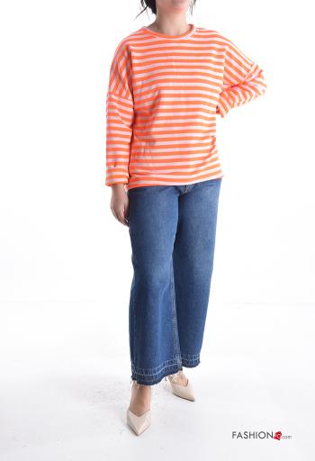 Maglietta a manica lunga in Cotone maniche lunghe Fantasia righe - ph 5