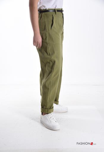 Jeans in Cotone wide leg con cintura con tasche - ph 3