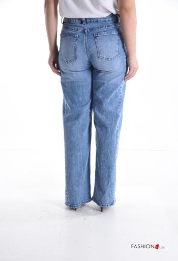 Jeans in Cotone wide leg con tasche - ph 2