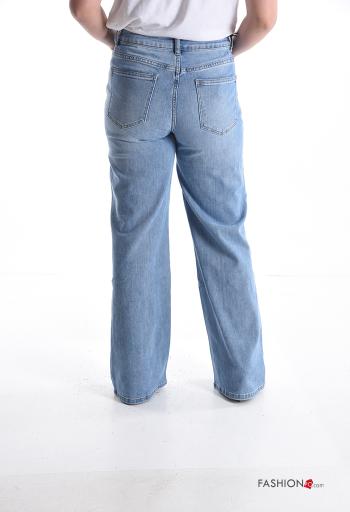 Jeans in Cotone wide leg con tasche - ph 2