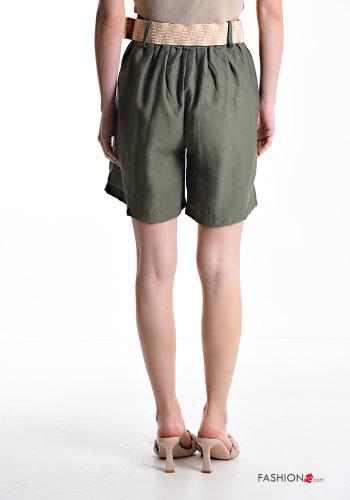 Bermuda with belt with elastic with pockets - ph 2