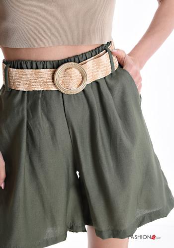 Bermuda with belt with elastic with pockets - ph 4