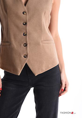 Gilet with buttons with v-neck - ph 4