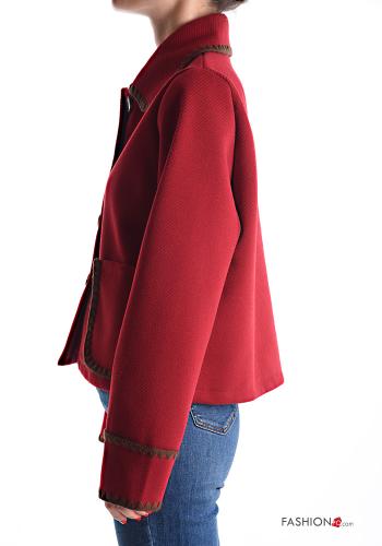 long sleeve with collar Wool Mix Jacket with buttons without lining with pockets - ph 3