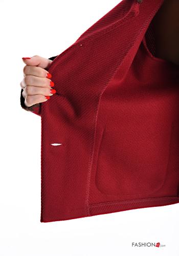 long sleeve with collar Wool Mix Jacket with buttons without lining with pockets - ph 6