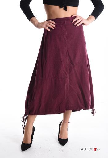 Gonna in Cotone vita bassa con coulisse con elastico