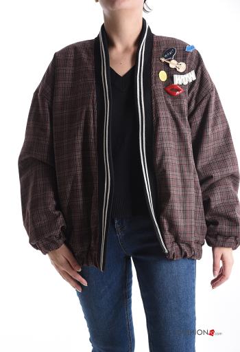 Tartan Wind Jacket with lining with elastic