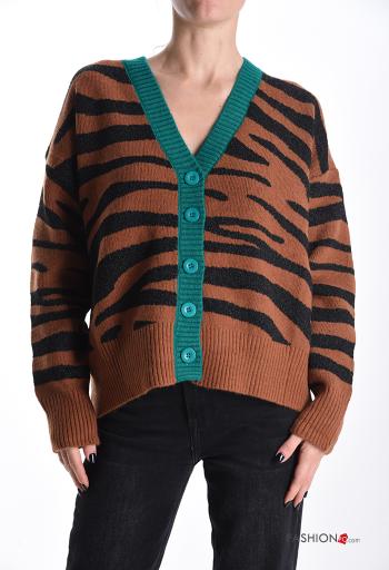 long sleeve Cardigan with buttons with v-neck - ph 1