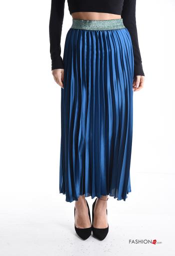 pleated lurex satin Skirt with elastic - ph 1