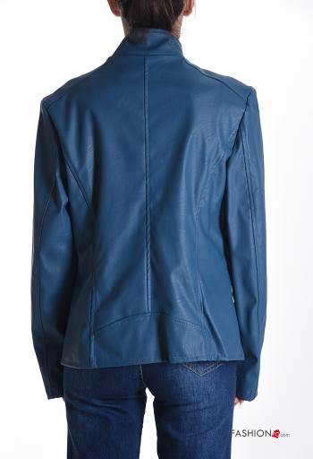 faux leather Jacket with pockets without lining with zip - ph 2