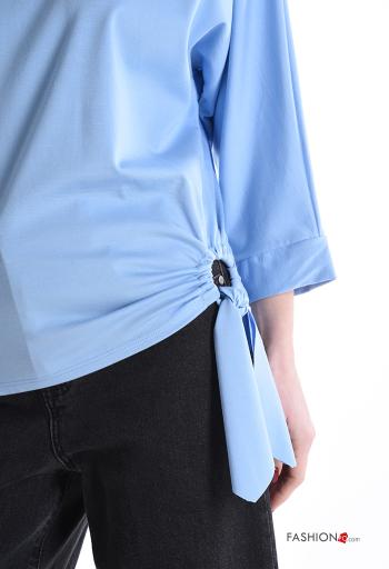crew neck Long sleeved top with knot 3/4 sleeve - ph 4