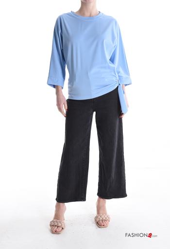 crew neck Long sleeved top with knot 3/4 sleeve - ph 5