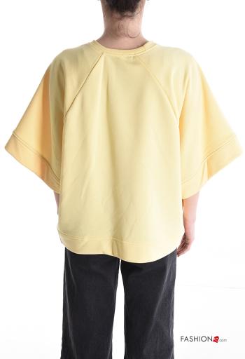 u-boot ausschnitt Sweatshirt aus Baumwolle 3/4 ärmel - ph 2