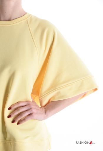 u-boot ausschnitt Sweatshirt aus Baumwolle 3/4 ärmel - ph 4