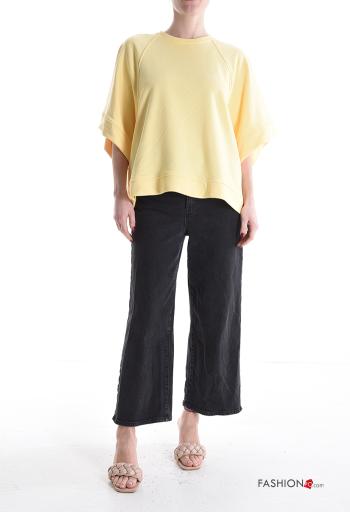 u-boot ausschnitt Sweatshirt aus Baumwolle 3/4 ärmel - ph 5