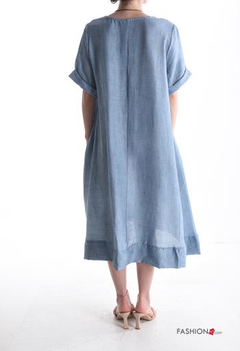 adjustable short sleeve Dress with necklace - ph 2