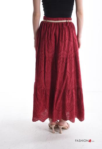 bell Cotton Skirt with belt broderie anglaise - ph 2