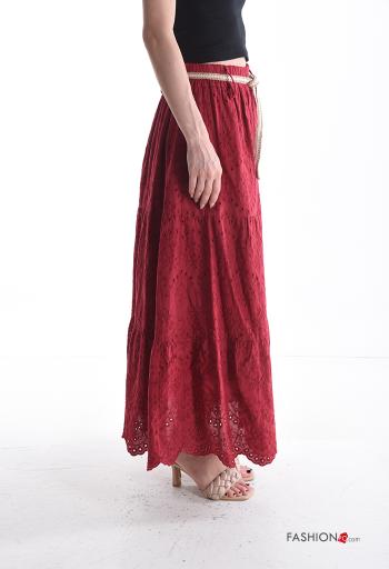 bell Cotton Skirt with belt broderie anglaise - ph 3