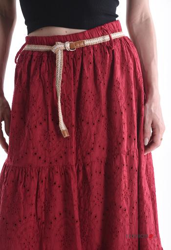 bell Cotton Skirt with belt broderie anglaise - ph 4