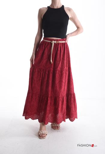 bell Cotton Skirt with belt broderie anglaise - ph 5