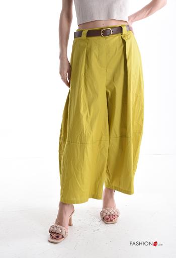 Oversize Hose aus Baumwolle mit Gürtel mit gummizug mit Taschen