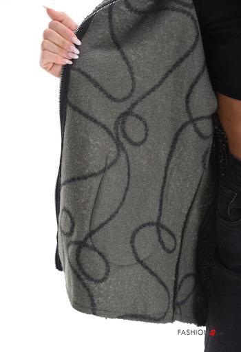 Jacket with pockets without lining with zip with hood - ph 6