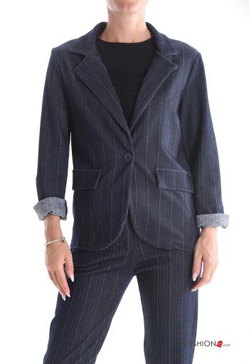 Striped long sleeve Jacket with buttons