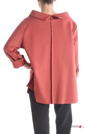 long sleeve with collar Blouse boat neckline - ph 2
