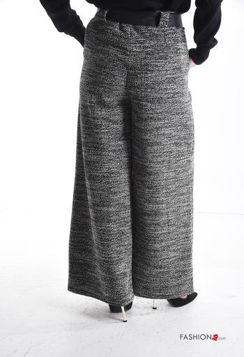 wide leg Trousers with pockets with elastic with ribbon - ph 2
