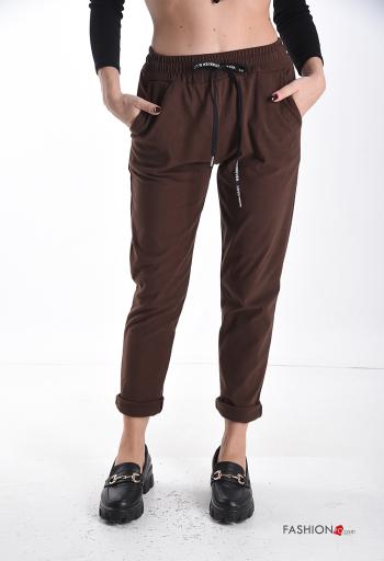 napped Joggers with pockets with drawstring