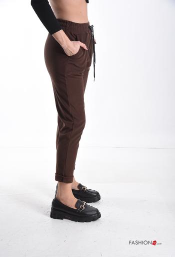 napped Joggers with pockets with drawstring - ph 3