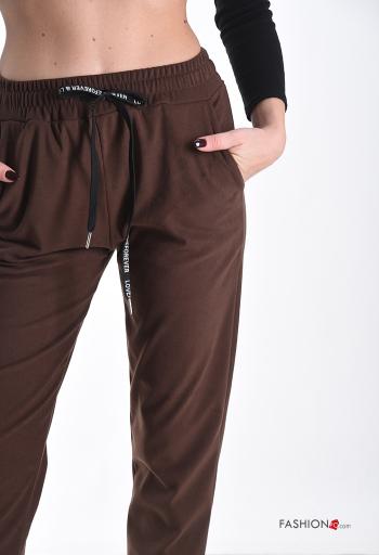 napped Joggers with pockets with drawstring - ph 4