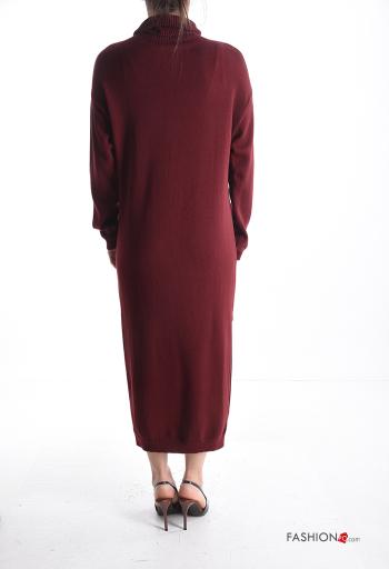 Vestido manga comprida com gola subida com fenda - ph 2