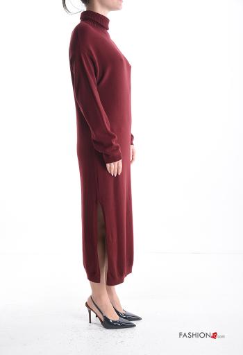 Vestido manga comprida com gola subida com fenda - ph 3