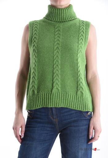 sleeveless Wool Mix Sweater Rollneck - ph 1