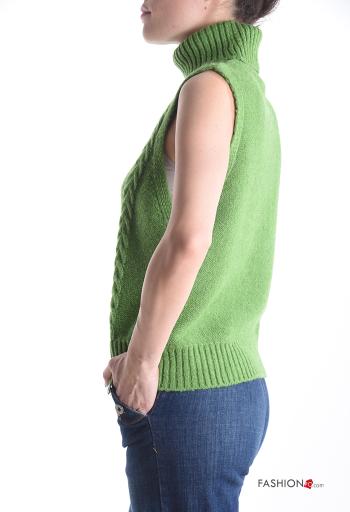 sleeveless Wool Mix Sweater Rollneck - ph 3