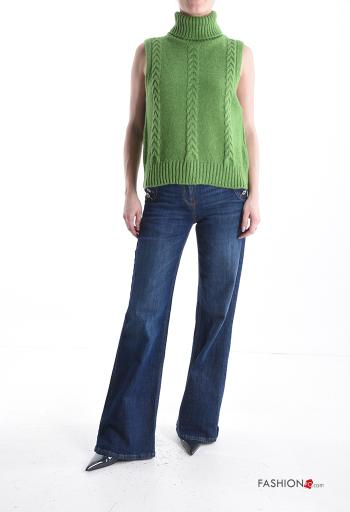 sleeveless Wool Mix Sweater Rollneck - ph 5