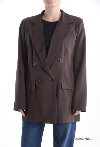 Blazer doble botonadura manga larga con botones con forro - ph 1