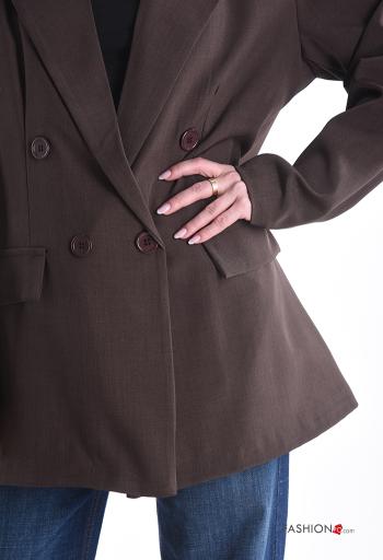 Blazer doble botonadura manga larga con botones con forro - ph 4