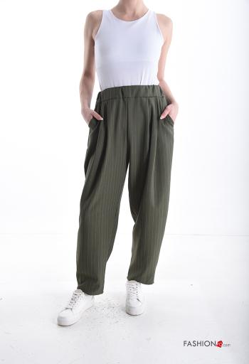 Pantalone Fantasia righe con tasche con elastico - ph 5