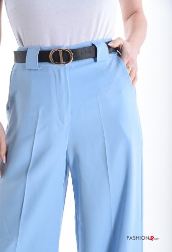 Pantalone wide leg con cintura con tasche - ph 4
