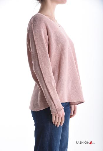 Jersey de Algodón manga larga con cuello en v - ph 3