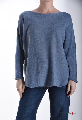 long sleeve crew neck Cotton Sweater - ph 1