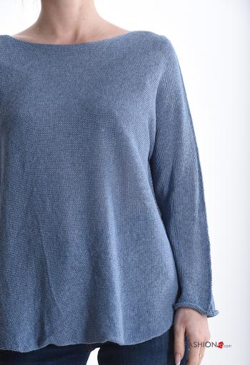 long sleeve crew neck Cotton Sweater - ph 4