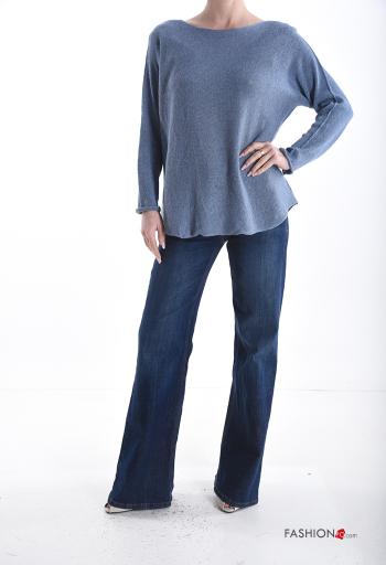 long sleeve crew neck Cotton Sweater - ph 5