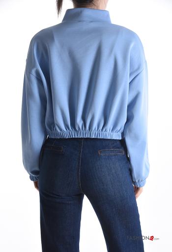 Sweatshirt manga comprida curto com fecho - ph 2