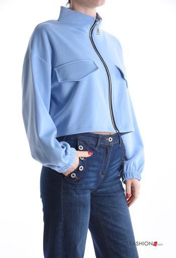 Sweatshirt manga comprida curto com fecho - ph 3